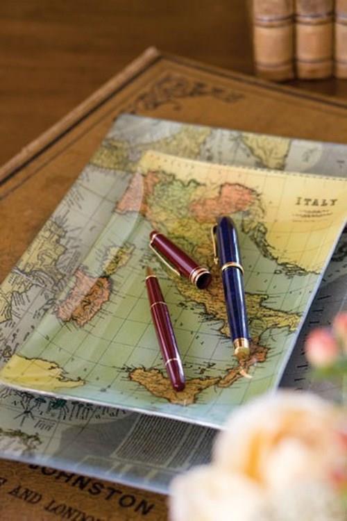 Μικρή πλάκα σχεδιασμός πίνακα διακόσμηση χάρτη