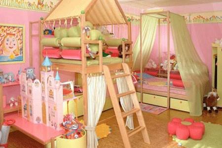 Ιδέες για παιδικά δωμάτια κορίτσια πριγκίπισσα με διπλό κρεβάτι