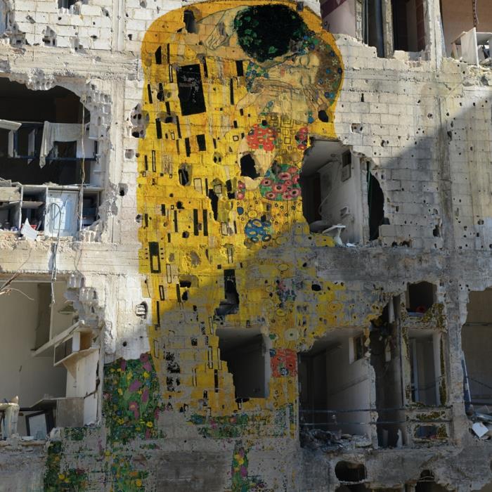 Klimt the Kiss Συριακή τέχνη δρόμου