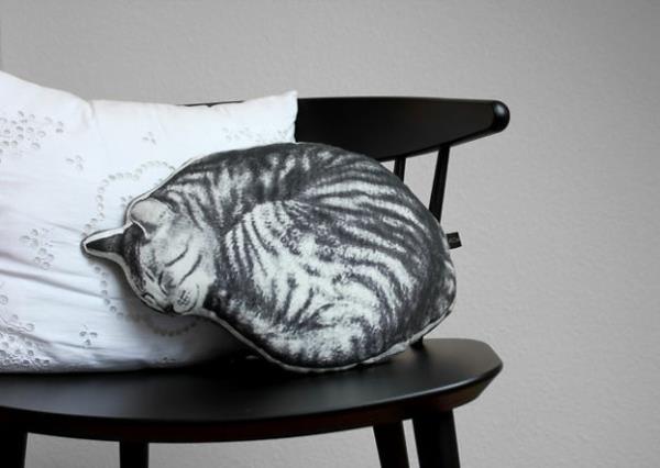 Δημιουργική-ρίψη-μαξιλάρι-και-μαξιλάρι-γάτα