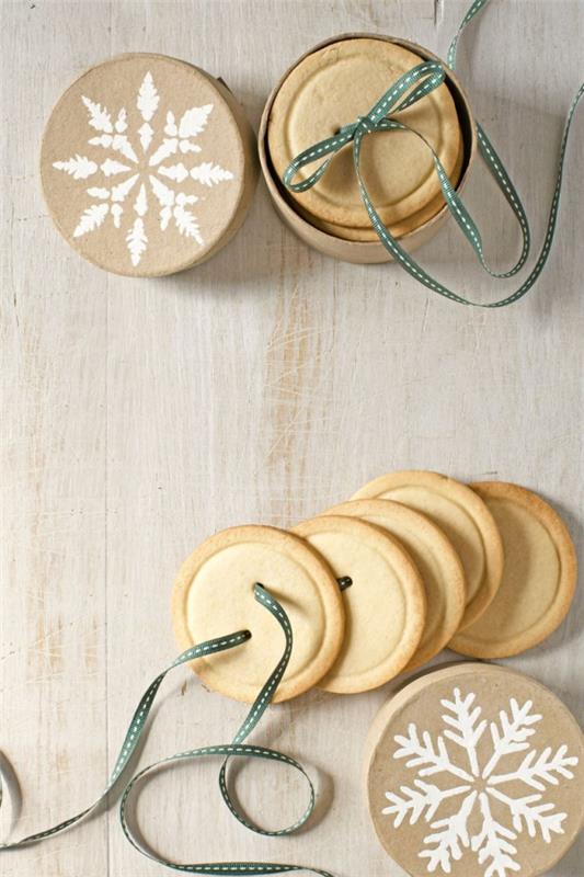 Νόστιμες ιδέες συνταγής μπισκότων για μια απολαυστική ιδέα δώρου διακόσμησης μπισκότων με κουμπιά Χριστουγέννων