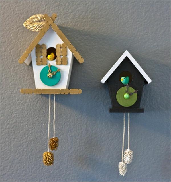 Ρολόι κούκου φτιάξτε μόνοι σας μοντέρνο ρολόι ξύλινο σπίτι πουλιών