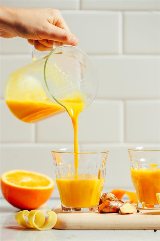 Χυμός κουρκουμά και κουρκουμά Shots Ginger
