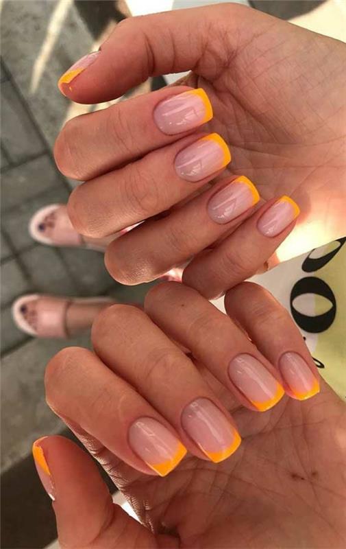 Short Gel Nails Οφέλη Ιδέες Σχεδιασμού νυχιών Γαλλικά νύχια