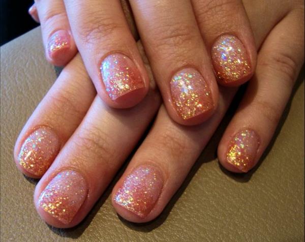 Short Gel Nails Οφέλη Nail Design Ideas Gold Glitter