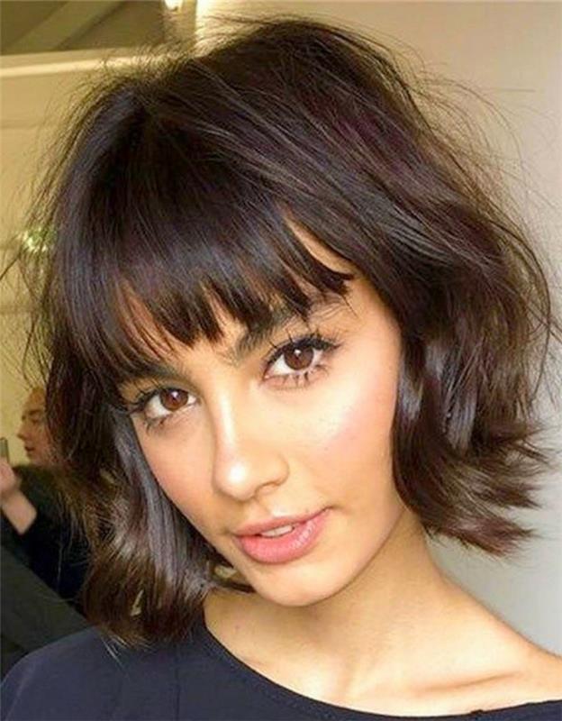 Κοντά χτενίσματα για ψιλά μαλλιά bob cut bangs classic