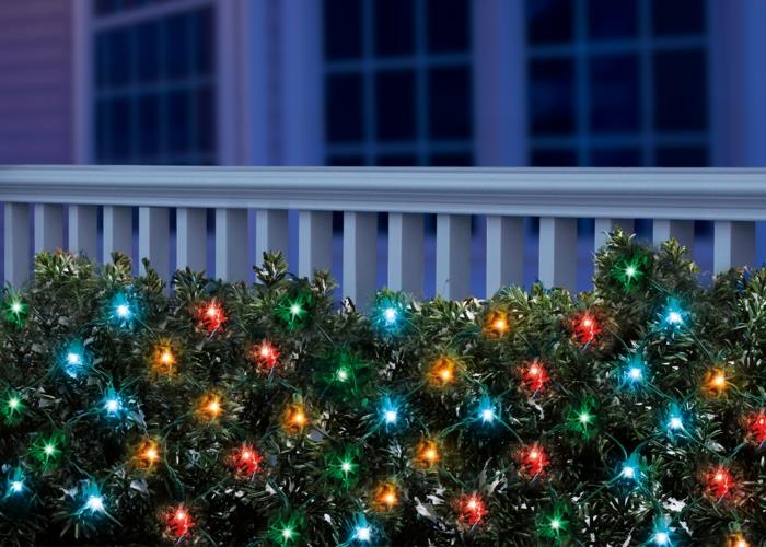 LED φώτα Χριστουγέννων φράκτης φωτίζεται