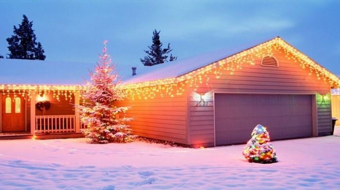 LED Χριστουγεννιάτικες ιδέες φωτισμού είσοδος πύλης