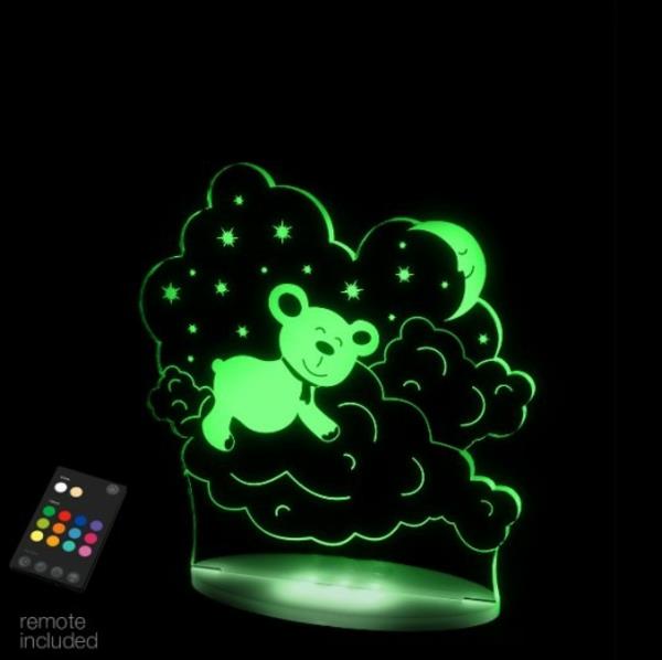 Λαμπτήρες LED με τηλεχειριστήριο πράσινη αρκούδα