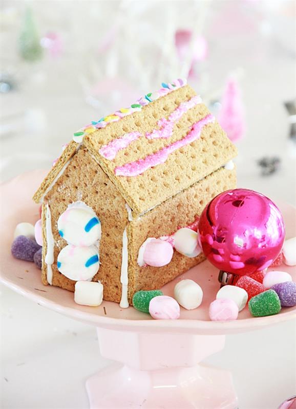 Tinker gingerbread house για τα Χριστούγεννα - εορταστικές ιδέες, συνταγή και οδηγίες κράκερ κράκερ με γλάσο