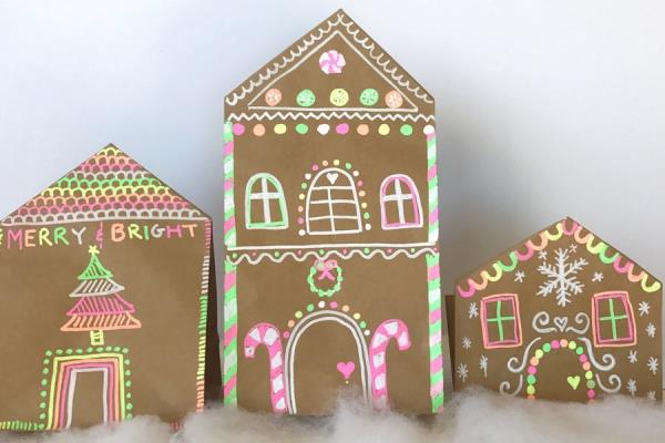 Tinker μελόψωμο σπίτι για τα Χριστούγεννα - εορταστικές ιδέες, συνταγή και οδηγίες χάρτινες σακούλες σπίτια χωριό