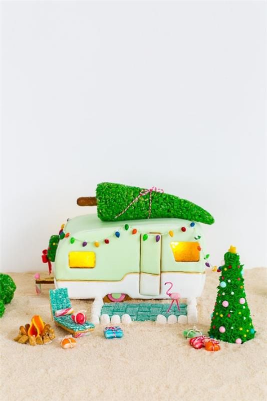 Tinker gingerbread house για τα Χριστούγεννα - εορταστικές ιδέες, συνταγή και οδηγίες γλυκά lebhaus caravan
