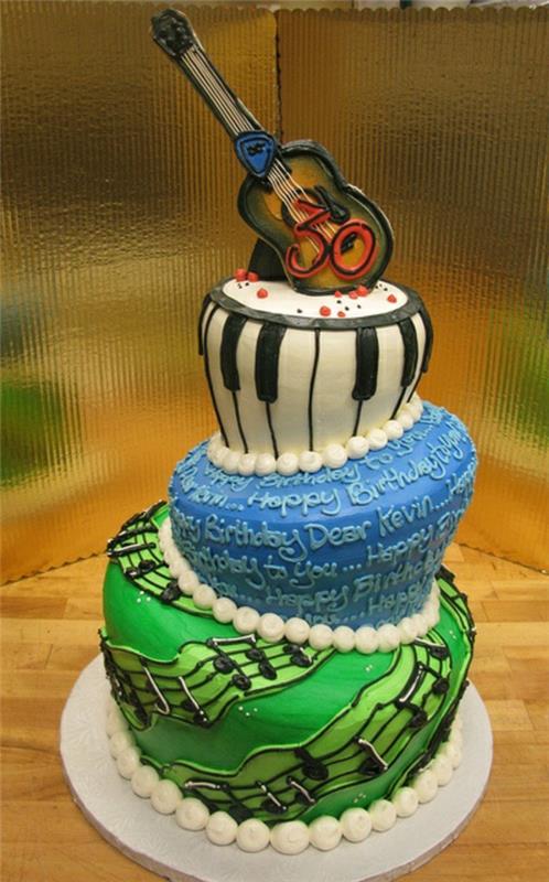 Νόστιμα κέικ μουσικής δροσερά γενέθλια