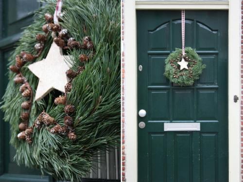 Ελαφριά διακόσμηση για στεφάνι πόρτας Χριστουγέννων και Πρωτοχρονιάς