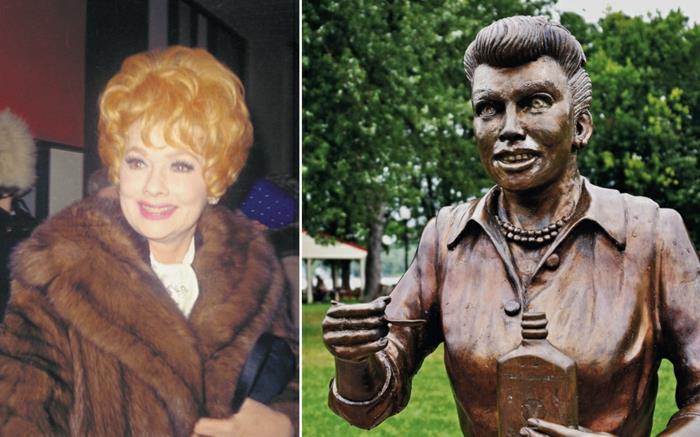 Άγαλμα Lucille Ball και ειδήσεις διασημοτήτων εικόνας