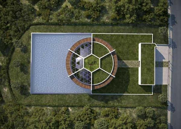 Luis de Garrido Messi barcelona Βιώσιμο οικολογικό σπίτι σε σχήμα ποδοσφαίρου