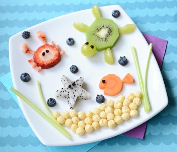 Κουτί μεσημεριανού παιδιού δημιουργικά μεσημεριανά πιάτα φρούτα