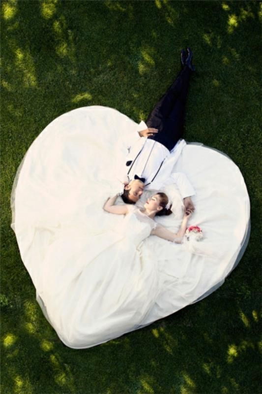 Αστεία νυφικά φόρεμα γάμου ιδέες καρδιά λευκό
