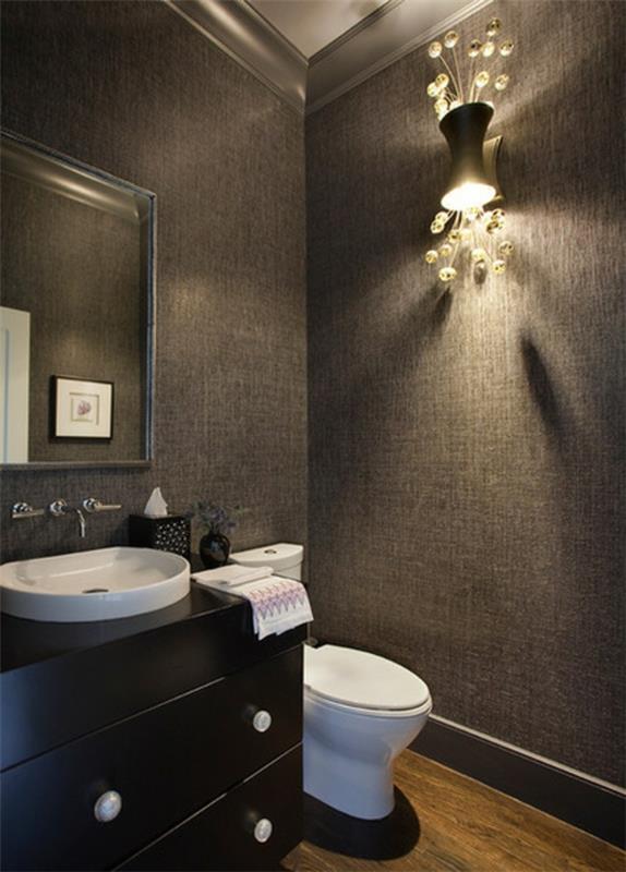 Πολυτελές λουτρό ντεκό σκούρο γυναικείο τουαλέτα σύγχρονο