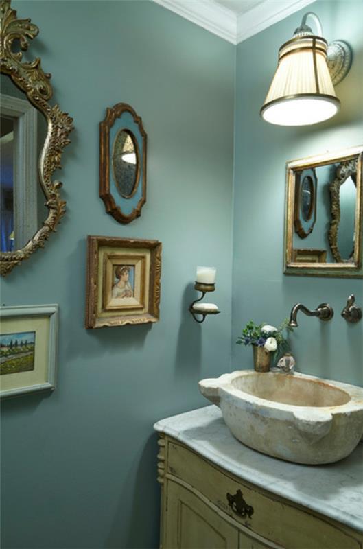 Πολυτελές λουτρό ντεκό σκούρες κυρίες ζωγραφική διακόσμησης τοίχου τουαλέτας