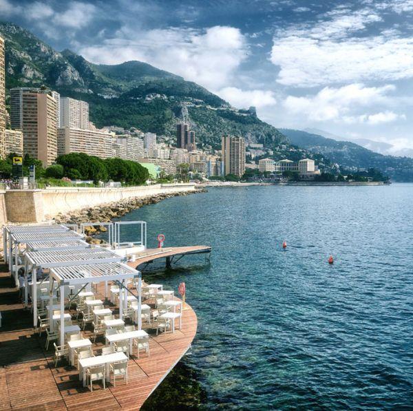 Πολυτελές beach bar και βεράντα monaco life club design