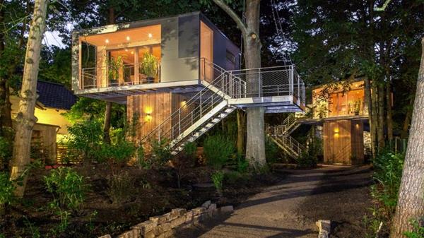 τσιμεντένιο μονοπάτι treehouse berlin treehouse ξενοδοχείο εργονομικό