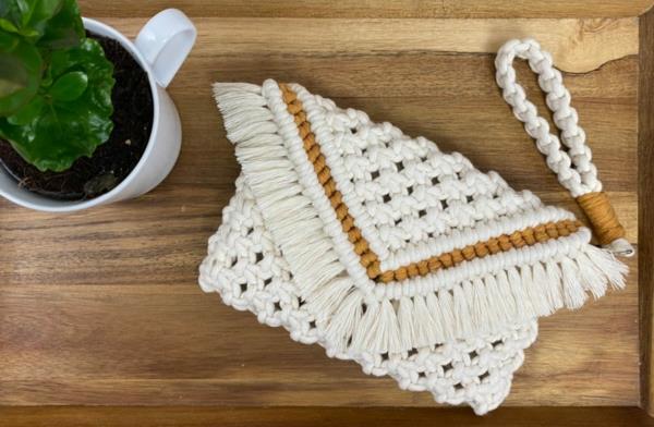 Τσάντες συμπλέκτη τσάντας Macrame οδηγός βήμα προς βήμα