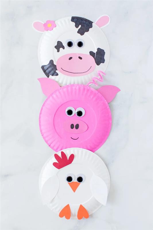 Ζωγραφική και χειροτεχνία με παιδιά 2 ετών - δημιουργικές και απλές ιδέες για μικρά χαριτωμένα ζώα από χάρτινα πιάτα