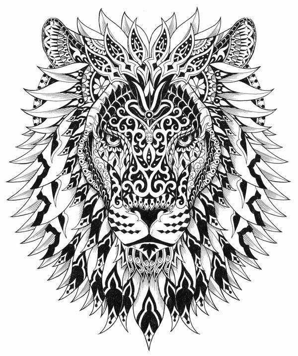 Mandala εκτυπώσιμο λιοντάρι