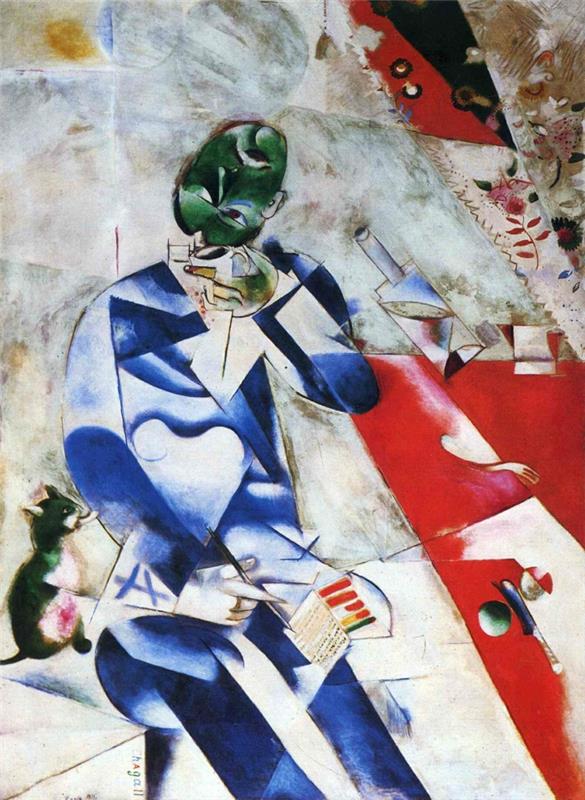 Marc Chagall έργα των ποιητών ή τρεις και μισή