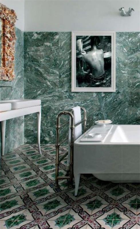 Μάρμαρο στο μπάνιο μαρμάρινα πλακάκια εικόνα πλακάκια τοίχου μοτίβο πλακάκια δαπέδου μπανιέρα