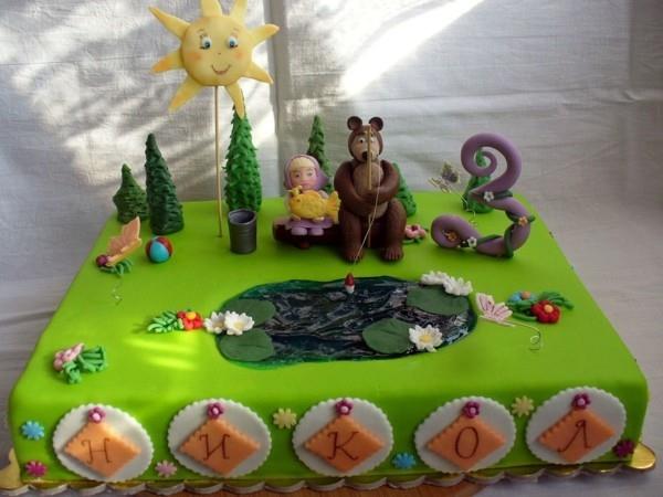 Masha and the Bear Cake Παιδικό πάρτι Masha i Medved Children's Cake Square