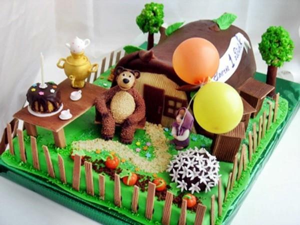 Masha and the Bear Cake Παιδική τούρτα Masha i Medved μοτίβα