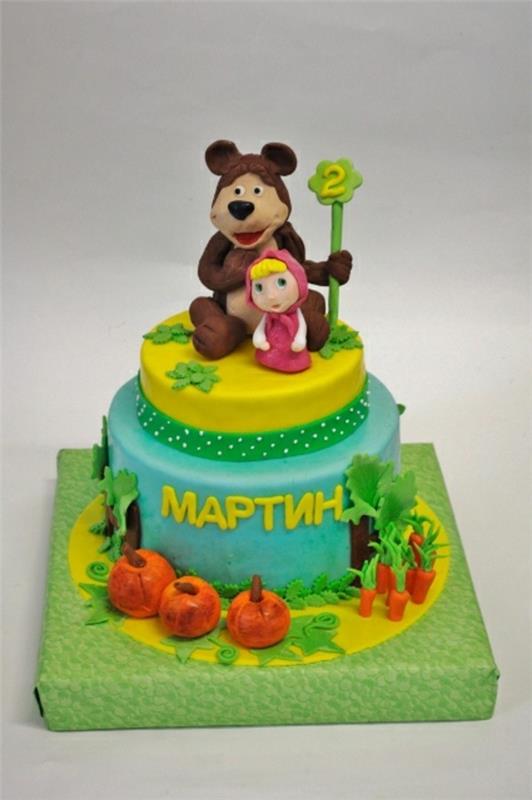 Masha and the Bear Cake Παραγγείλετε παιδική τούρτα Masha i Medved παιδικό πάρτι