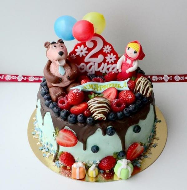 Mascha and the bear cake Mascha παιδική τούρτα