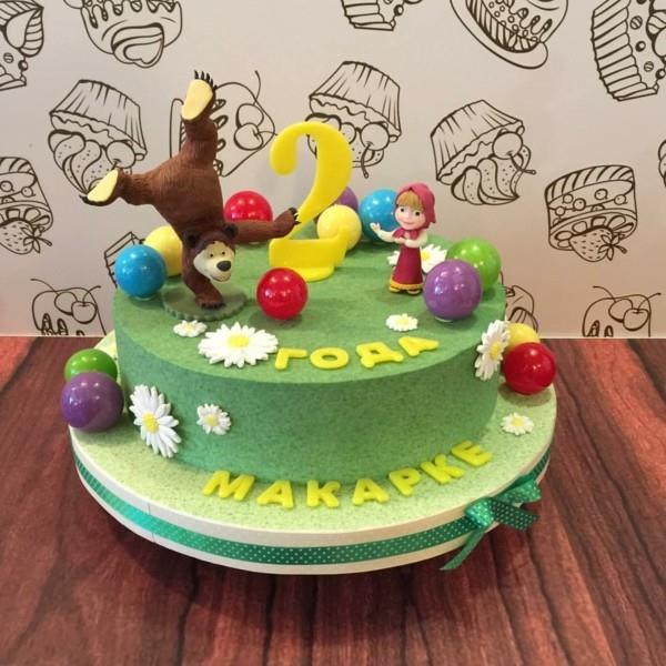Γενέθλια τούρτα μοτίβο Masha and the Bear Cake