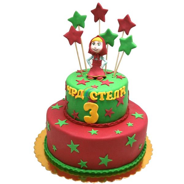 Mascha and the bear cake μοτίβο κέικ παιδικά γενέθλια Mascha μοτίβα αστερίσκοι