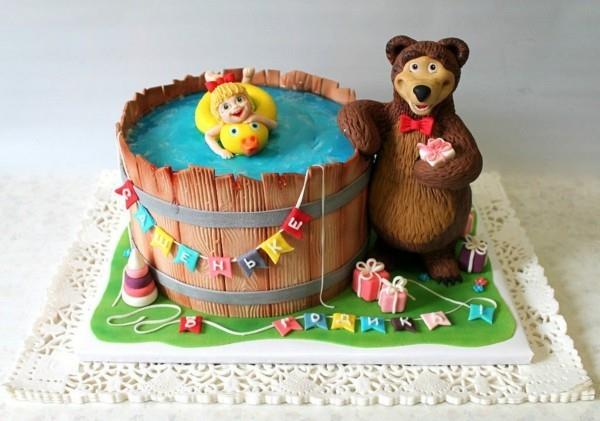Mascha και η αρκούδα τούρτα μοτίβο τούρτα παιδικά γενέθλια Mascha am Baden