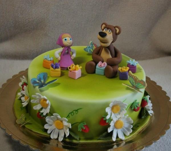 Masha and the Bear Cake Motive Cake Γενέθλια παιδιών Masha Russian Series Παιδική σειρά