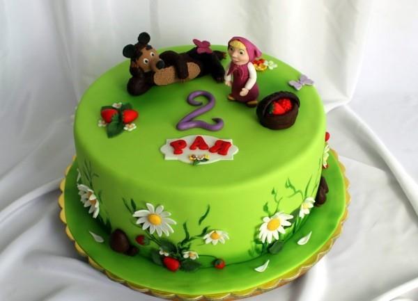 Masha and the Bear Cake Μοτίβο Κέικ Ρώσικες παιδικές σειρές γενεθλίων