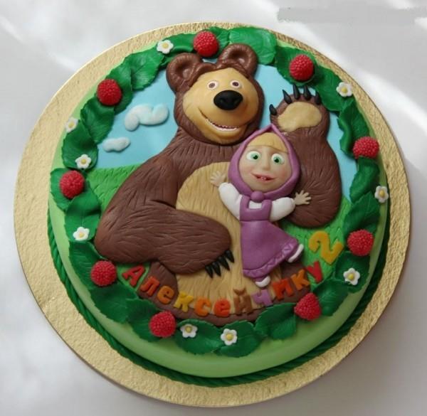 Γενέθλια παιδιών Masha and the Bear Cake Motif Cake