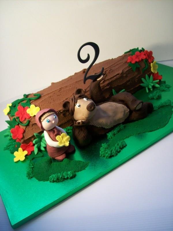 Παιδική γιορτή γενεθλίων κέικ μοτίβου Masha and the Bear cake