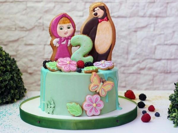 Masha and the Bear Cake Motif Cake Παιδική τούρτα