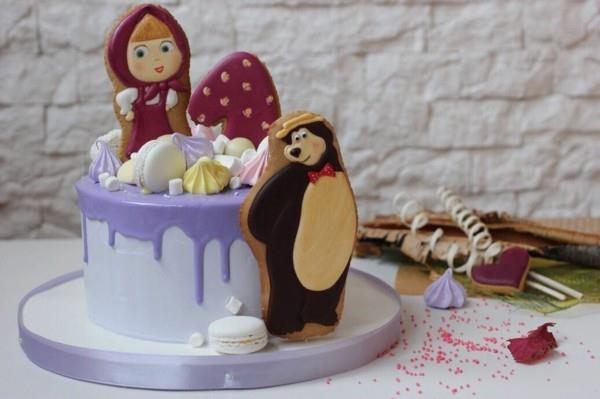 Masha and the Bear Cake Motif Cake Πρώτα γενέθλια