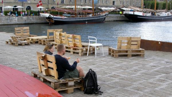 δημόσιο πάγκο κήπο λιμάνι ξύλινες παλέτες