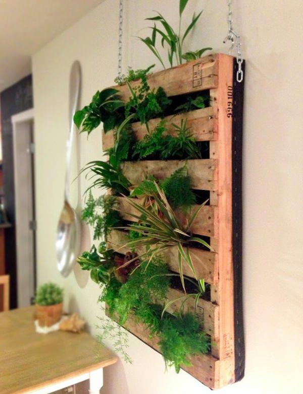 DIY έπιπλα παλέτες ευρώ κρεμασμένη διακόσμηση
