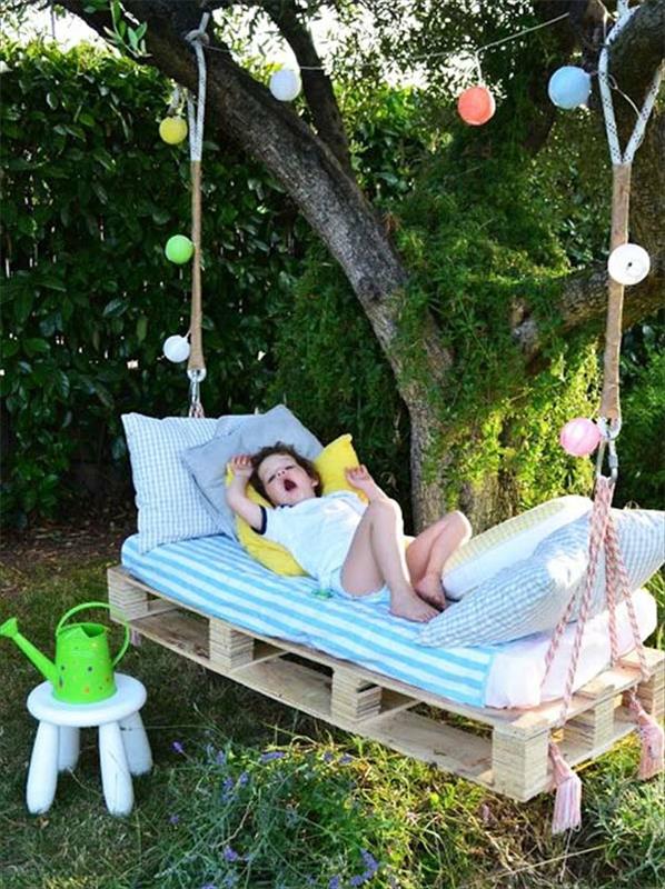 Αλυσίδες επίπλων Euro pallets swing δέντρο κήπου