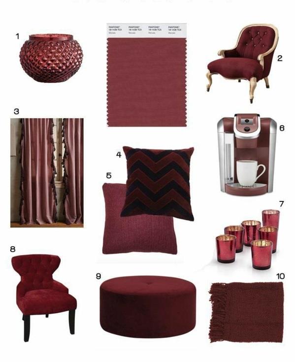 χρώμα Marsala trend trend έπιπλα μόδας 2015