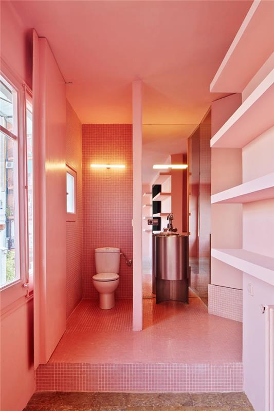 Περισσότερο χρώμα στο εσωτερικό Ροζ, το σωστό χρώμα για το μπάνιο και την τουαλέτα