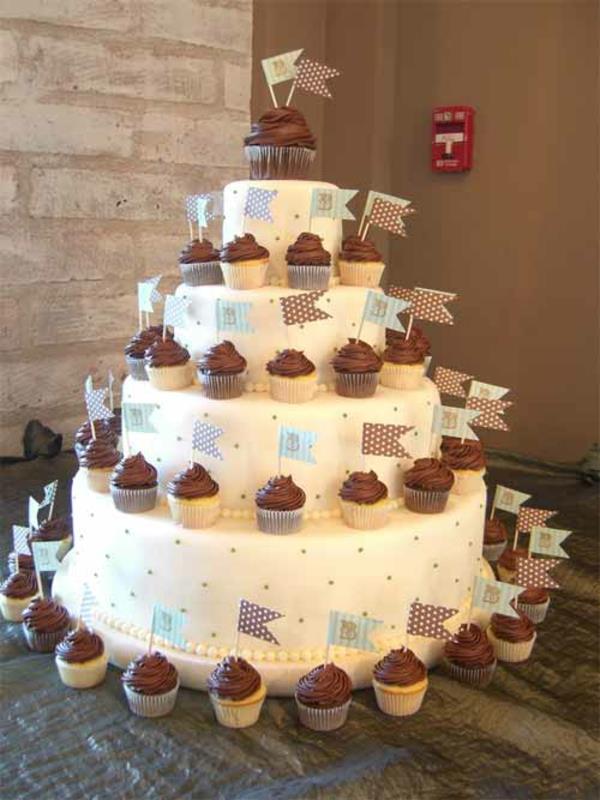 σοκολάτα μάφιν κέικ γαμήλια τούρτα όμορφη